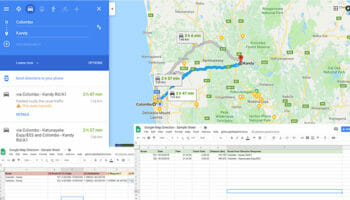 Automate Google Sheet to get Google Map Travel Time and Distance