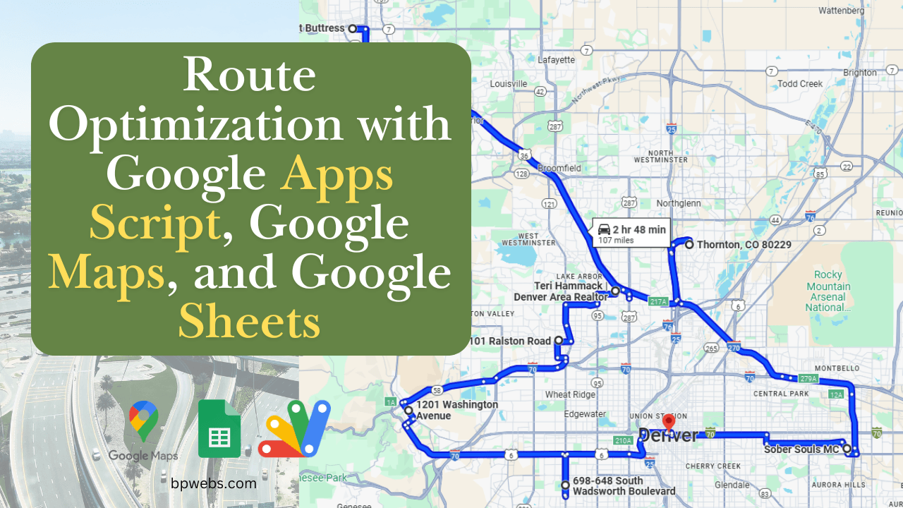 Route Optimization with Google Apps Script and Google Maps