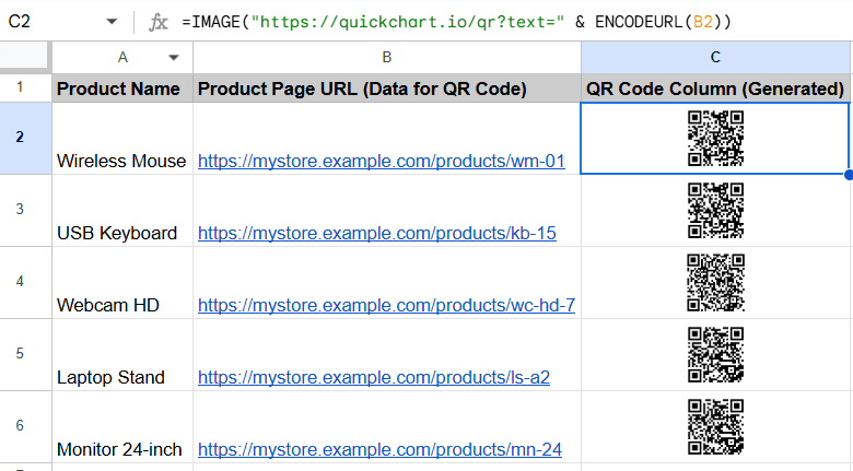 Create Multiple QR Codes Instantly with the Fill Handle