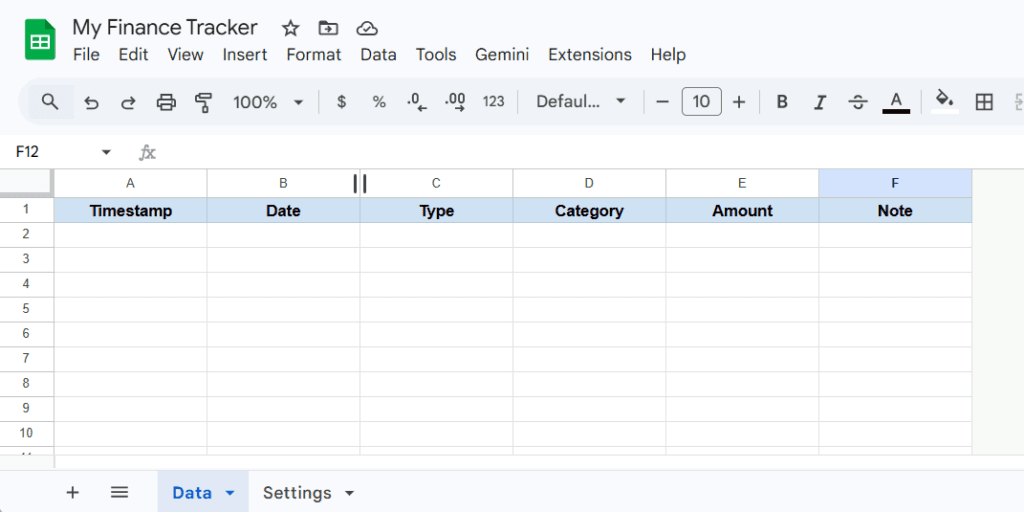 Build a Personal Income and Expense Tracker with Google Sheets 4 Personal Income and Expence Tracker with AI Google Sheets 1