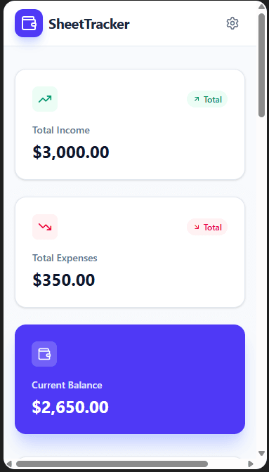 Build a Personal Income and Expense Tracker with Google Sheets 11 Expense tracker interface mobile 3