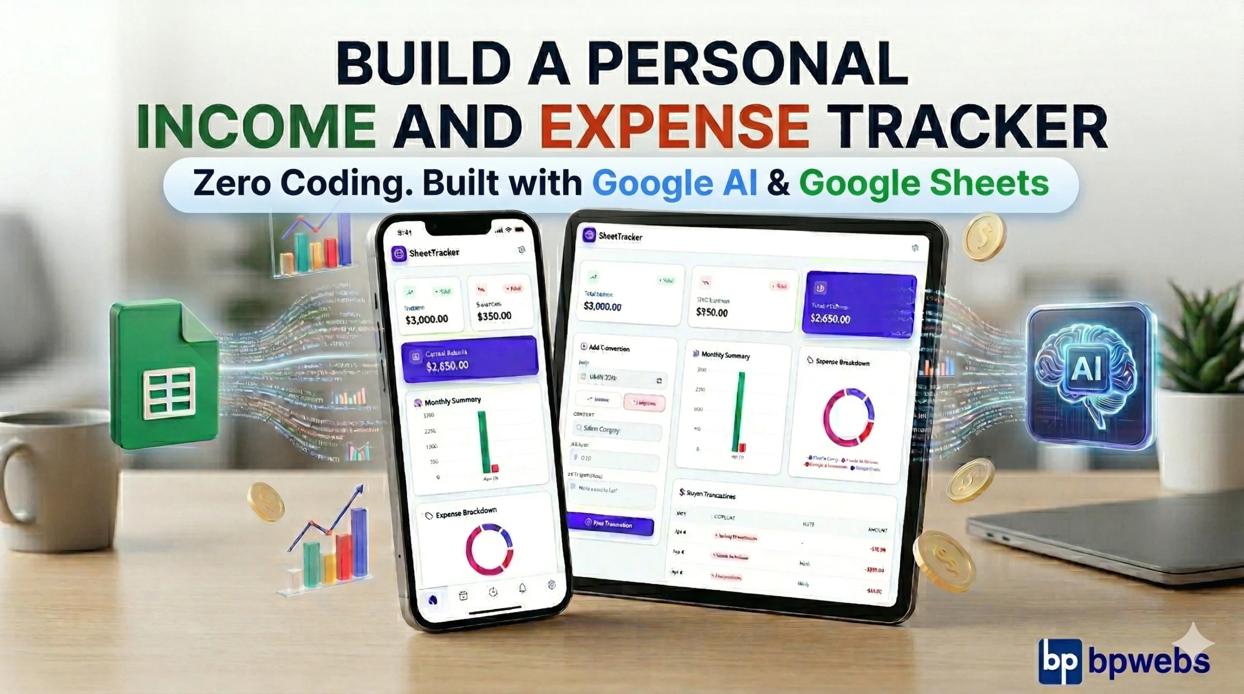 Personal Income and Expence Tracker with AI and Google Sheets scaled