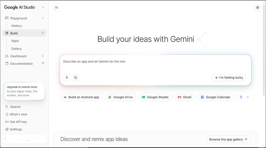 How to Build a Custom Income & Expenditure Web App with Google AI Studio and Google Sheets (Zero Code Required!) 3 AI Studio UI